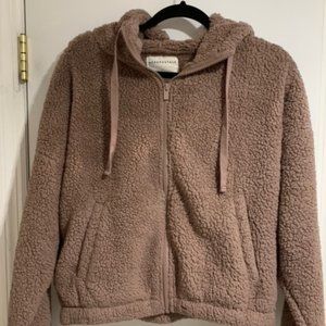 NWOT Aeropostale Sherpa Fleece full zip hoodie Size Small Color Mauve